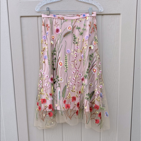Anthropologie x Eva Franco Waverly Garden Embroidered Skirt - Picture 1 of 11